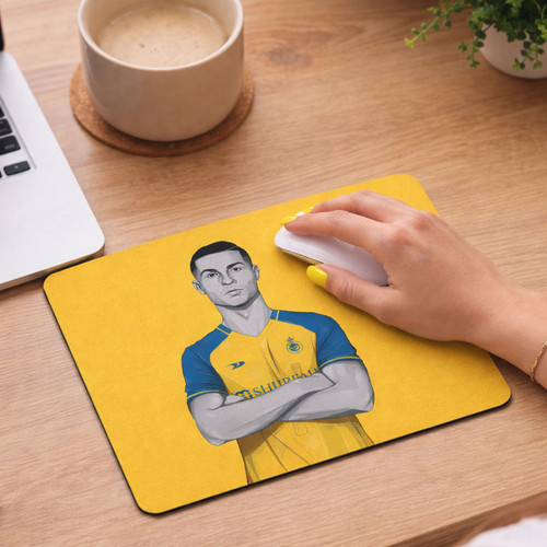 موس پد طرح کریستیانو رونالدو تیم فوتبال النصر Cristiano Ronaldo CR7 Al Nassr