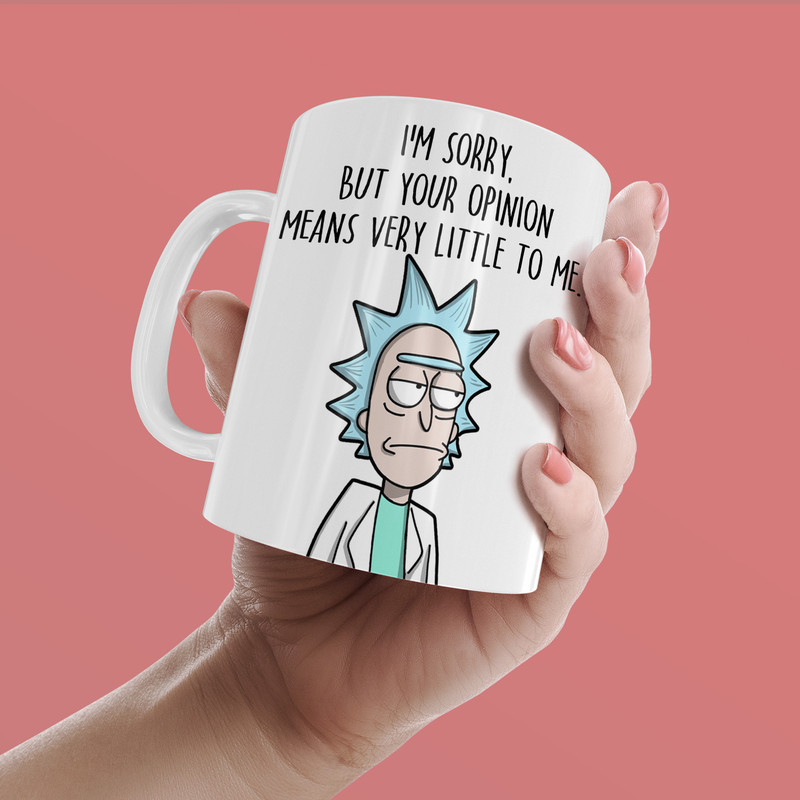 ماگ طرح Rick and Morty مدل Your Opinion Means Little